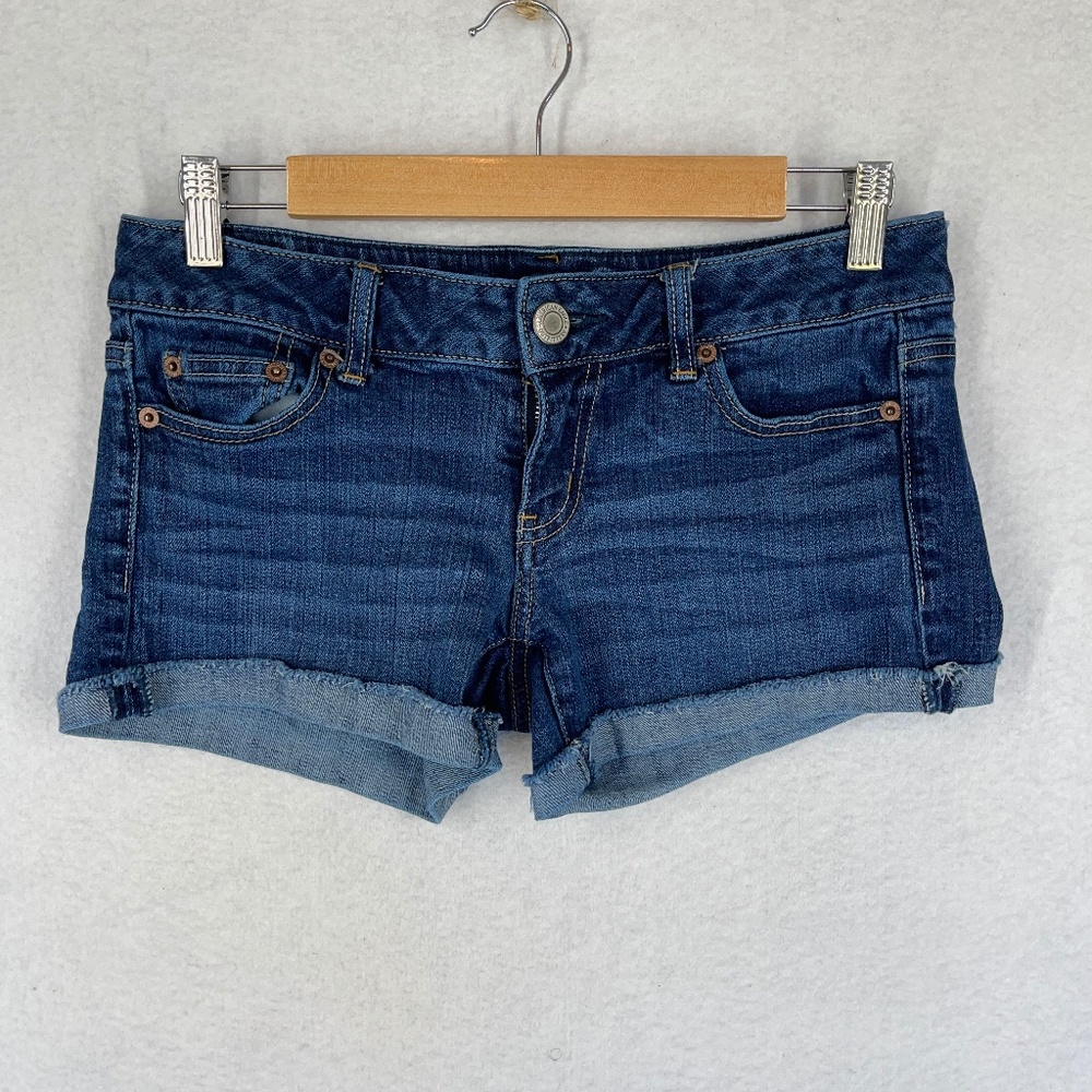 American Eagle Outfitters Dark Blue Denim Jean Shorts